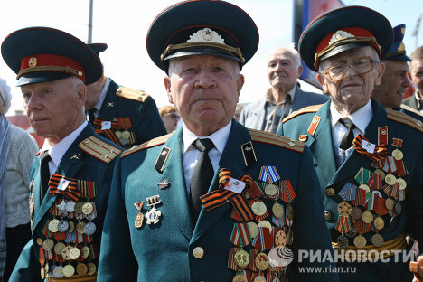 Veterans of the Great Patriotic War in the 2011 Victory Day parade in Kazan.